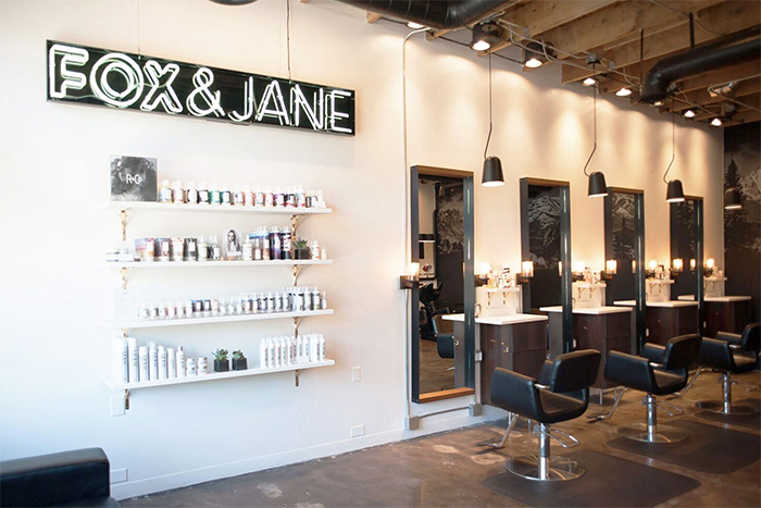 Fox and Jane Colorado Springs salon working area sideview Salon working area side photo